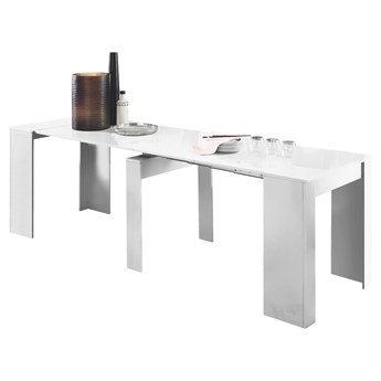 SELSEY Stół rozkładany Dadivosa 54-252x79 cm biały połysk