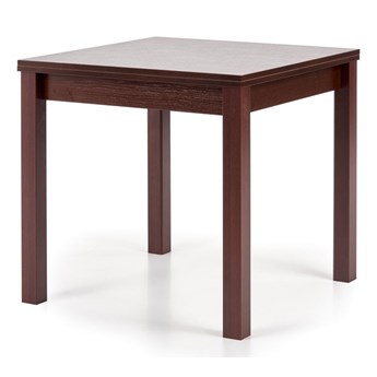 SELSEY Stół rozkładany Lea 80-160x80 cm ciemny orzech