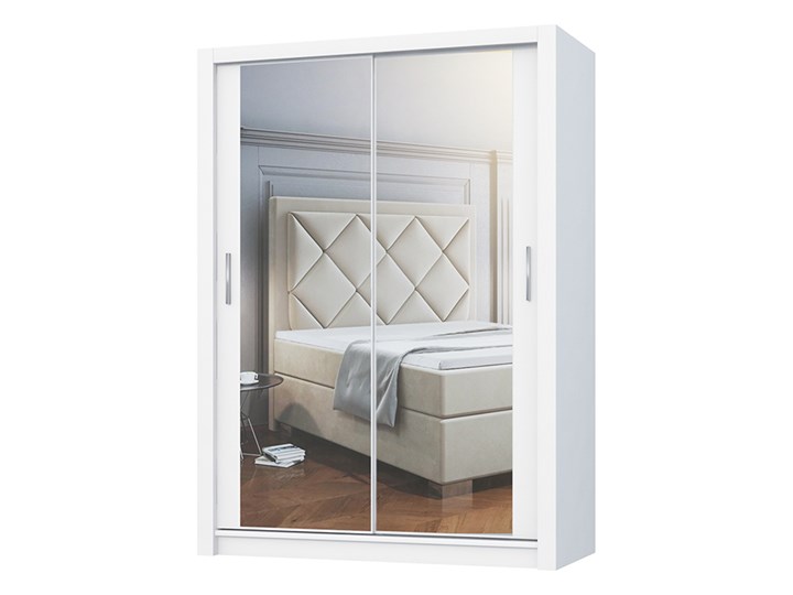 SELSEY Szafa Ordu 120 cm Płyta laminowana Drewno Płyta MDF Metal Tworzywo sztuczne Rodzaj frontów Z lustrem