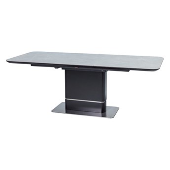 SELSEY Stół rozkładany Jukatan 160-210x 90 cm szary marmur - czarny