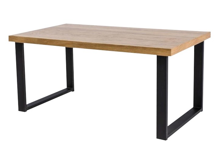 SELSEY Stół Qildor 180x90 cm z litego drewna dębowego Drewno Długość 180 cm Metal Szerokość 80 cm Szerokość 180 cm Wysokość 75 cm Kategoria Stoły kuchenne