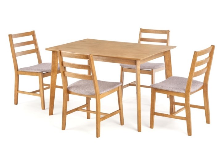 SELSEY Stół z krzesłami Ques jasny dąb
