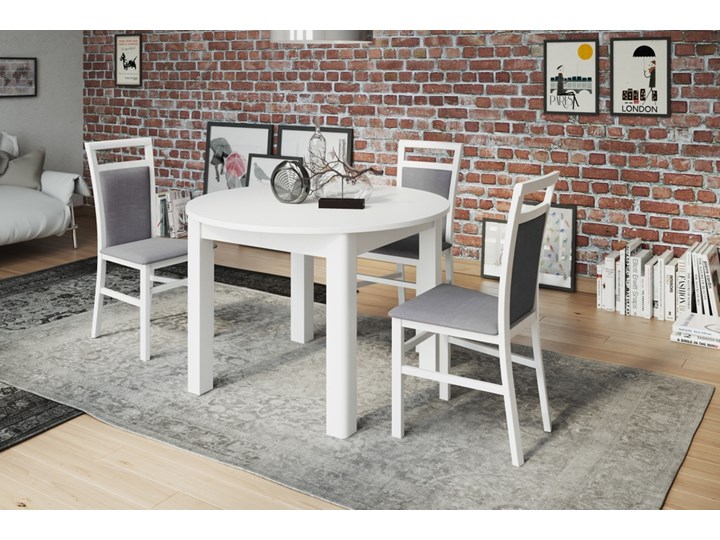 SELSEY Stół rozkładany Tribute 110-160x110 cm Wysokość 76 cm Płyta MDF Tworzywo sztuczne Płyta laminowana Długość 160 cm Kształt blatu Okrągły