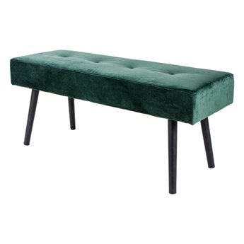 SELSEY Ławka tapicerowana Belicer 100x35 cm zielony velvet