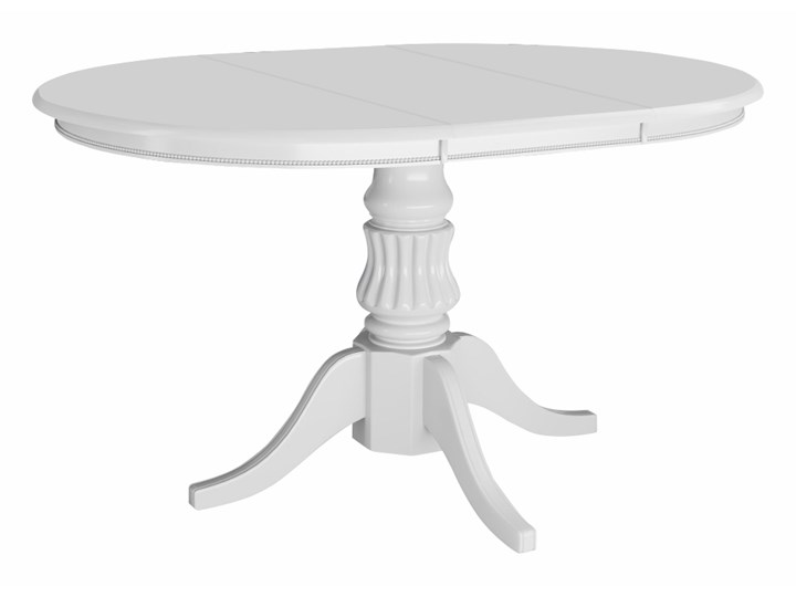 SELSEY Stół rozkładany Valle 90-124x90 cm biały Drewno Kształt blatu Okrągły Długość 124 cm Wysokość 75 cm Płyta MDF Rozkładanie Rozkładane