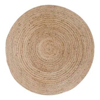 SELSEY Dywan okrągły Fuzzle o średnicy 120 cm naturalna juta