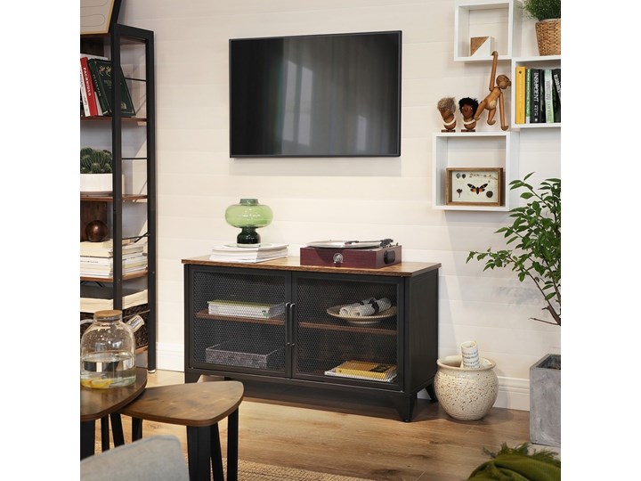 SELSEY Komoda Ramizu 100 cm rustykalny brąz Kategoria Komody Płyta MDF Pomieszczenie Salon