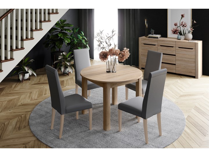 SELSEY Stół rozkładany Cedrosse 105-240x105 cm dąb sonoma Wysokość 76 cm Styl Minimalistyczny Drewno Płyta MDF Długość 240 cm Styl Skandynawski