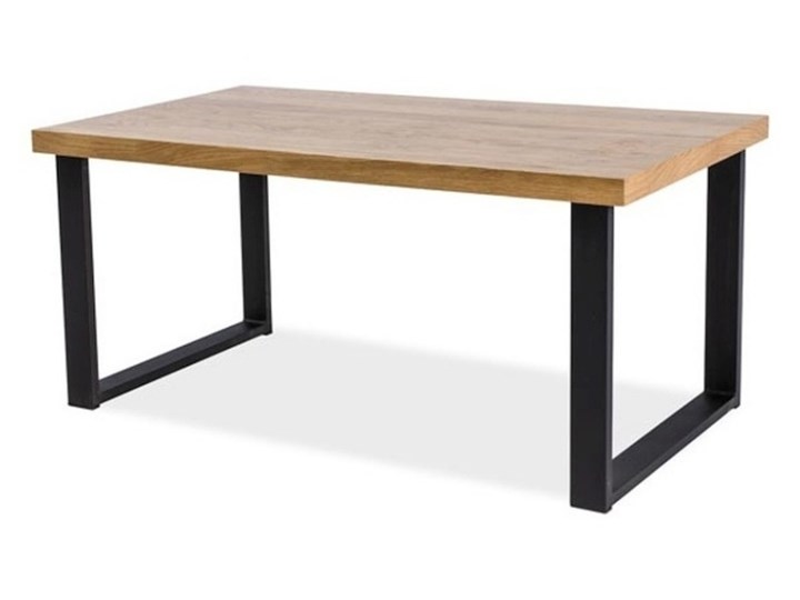 SELSEY Stół Qildor 120x80 cm Drewno Długość 120 cm Wysokość 75 cm Metal Kształt blatu Prostokątny