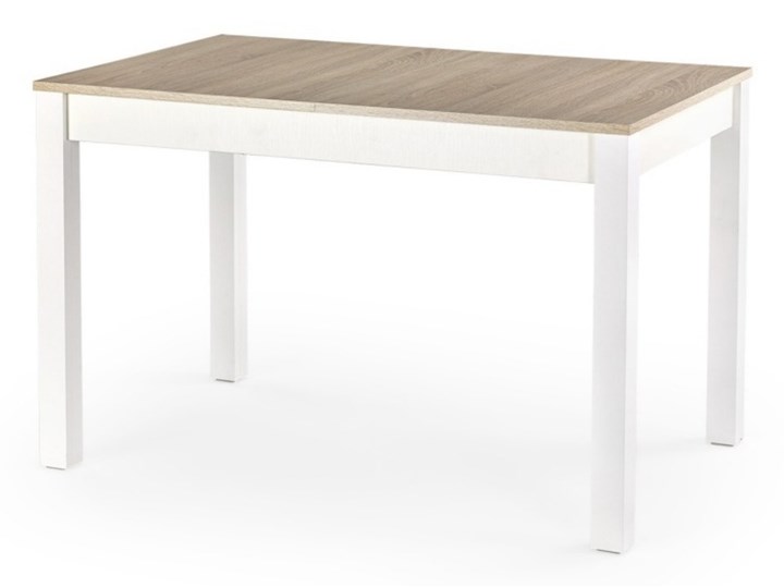 SELSEY Stół rozkładany Veiga 118-158x75 cm biały-dąb sonoma Płyta MDF Wysokość 76 cm Pomieszczenie Stoły do jadalni Drewno Długość 158 cm Rozkładanie Rozkładane