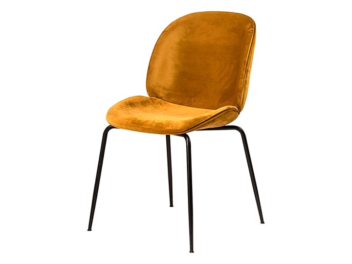 SELSEY Krzesło tapicerowane Dapino miodowe Stal Kategoria Krzesła kuchenne Metal Tkanina Pomieszczenie Jadalnia