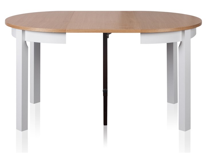 SELSEY Stół rozkładany Gabele okrągły Wysokość 76 cm Długość 250 cm Drewno Szerokość 100 cm Długość 100 cm Styl Minimalistyczny