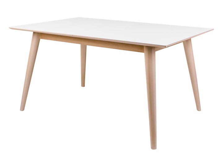 SELSEY Stół rozkładany Bimnal biały/drewno naturalne 150x95 cm