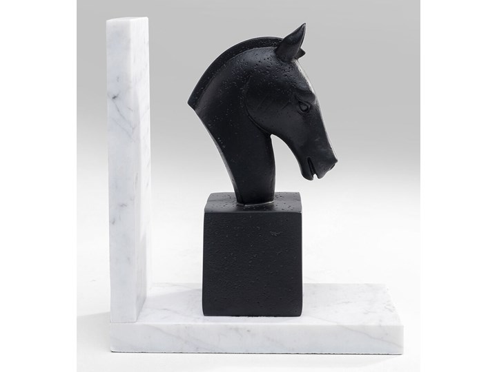 Podpórki na książki Horse 36x21 cm czarno-białe Pomieszczenie Salon