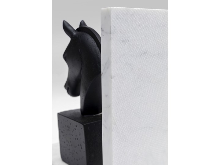 Podpórki na książki Horse 36x21 cm czarno-białe Pomieszczenie Salon
