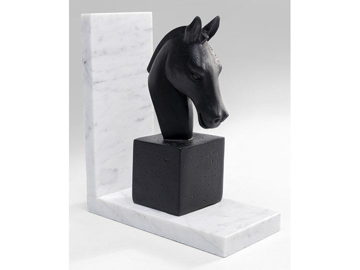 Podpórki na książki Horse 36x21 cm czarno-białe Pomieszczenie Salon Kolor Biały