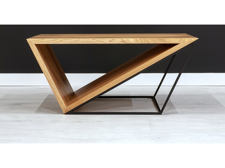Ława Void z litego drewna Dąb 100 x 60 cm Metal Drewno Styl Nowoczesny Kategoria Stoliki i ławy
