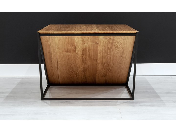 Ława Void z litego drewna Dąb 100 x 60 cm Drewno Metal Styl Nowoczesny Kategoria Stoliki i ławy