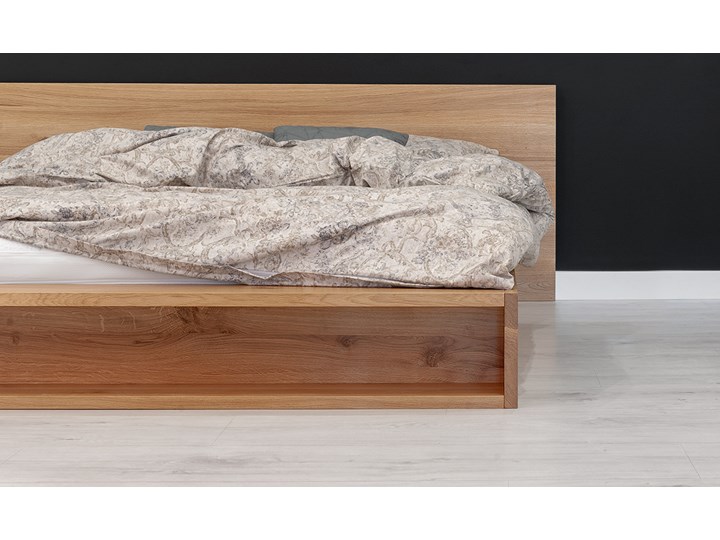 Łóżko Metro z pojemnikiem Dąb 160x220 cm Long Łóżko drewniane Kategoria Łóżka do sypialni Drewno Styl Minimalistyczny