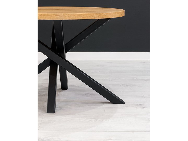 Stół okrągły Aster z litego drewna Dąb 120 cm