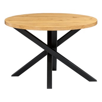 Stół okrągły Aster z litego drewna Dąb 120 cm