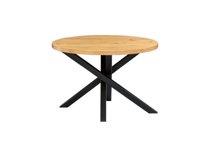 Stół okrągły Aster z litego drewna Dąb 120 cm