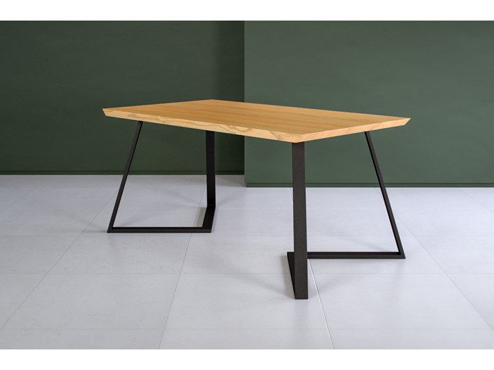 Stół drewniany Avil z metalowymi nogami Dąb 200x90 cm