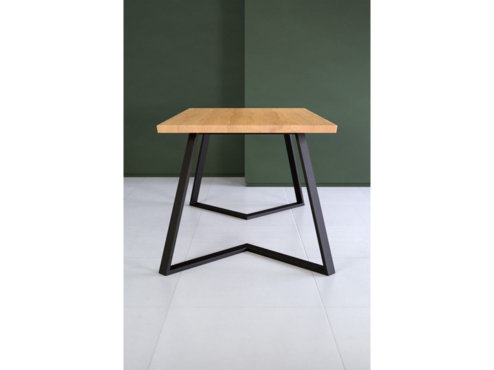 Stół drewniany Avil z metalowymi nogami Dąb 220x90 cm