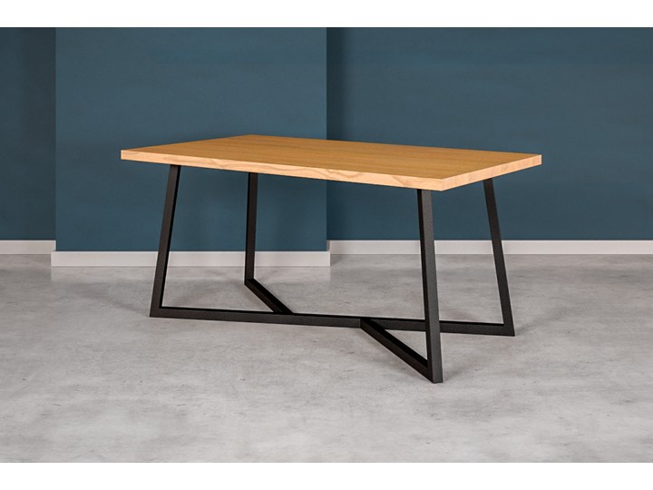 Stół Erant z drewnianym blatem Dąb 220x100 cm