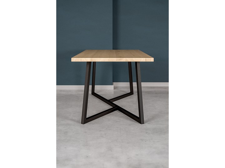 Stół Erant z drewnianym blatem Dąb 200x90 cm