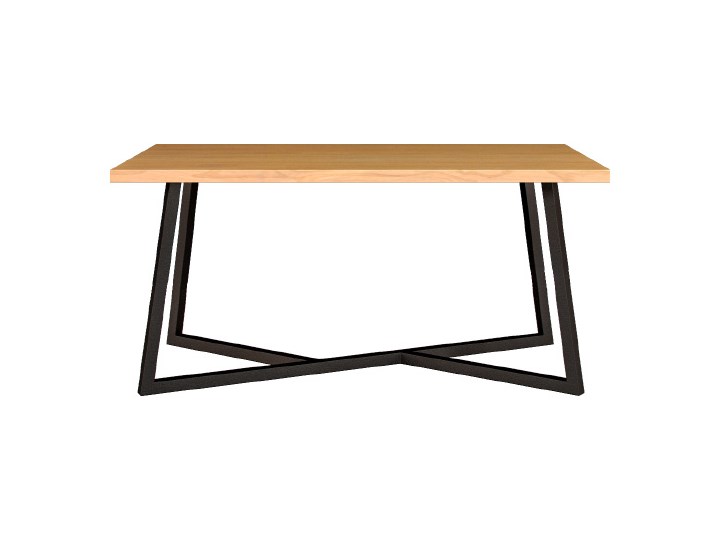 Stół Erant z drewnianym blatem Dąb 140x80 cm