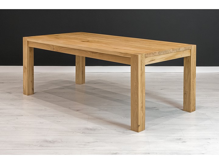 Stół Gustav z litego drewna z dostawkami Dąb 180x80 cm Dwie dostawki 50 cm