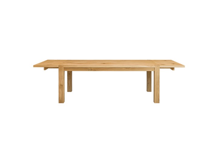 Stół Gustav z litego drewna z dostawkami Dąb 180x80 cm Dwie dostawki 50 cm