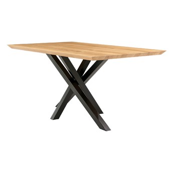 Stół Slant z litego drewna Dąb 120x90 cm