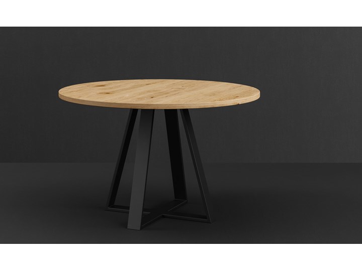Stół okrągły industrialny Cloud Dąb 100 cm Lakier matowy Kategoria Stoły kuchenne Metal Drewno Pomieszczenie Stoły do salonu