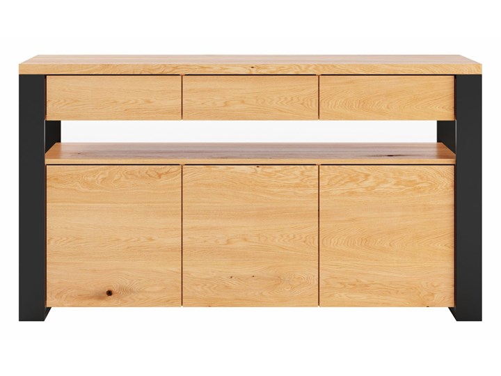 Komoda funkcjonalna loftowa Hylde Dąb 140 cm Kategoria Komody Drewno Styl Industrialny