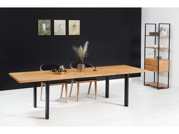 Stół z litego drewna Ramme z dostawkami Dąb 180x90 cm Dwie dostawki 50 cm