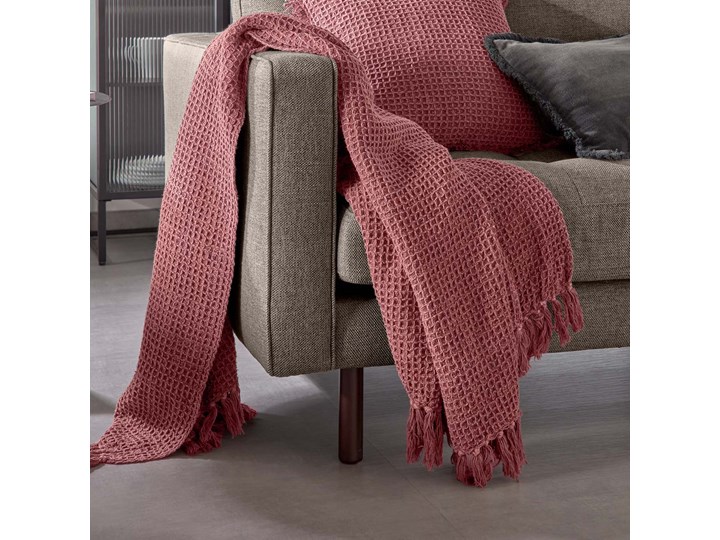 Koc Shallow bordowy 130 x 170 cm 130x170 cm Pomieszczenie Sypialnia