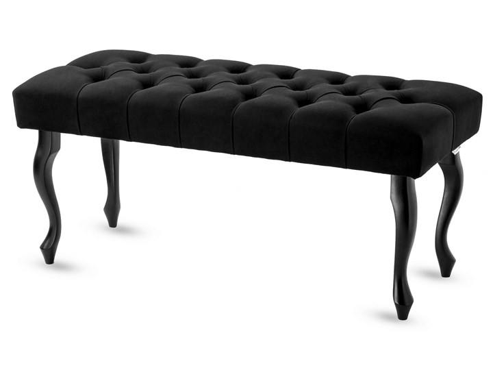Ławka pikowana Chesterfield Black Materiał obicia Tkanina