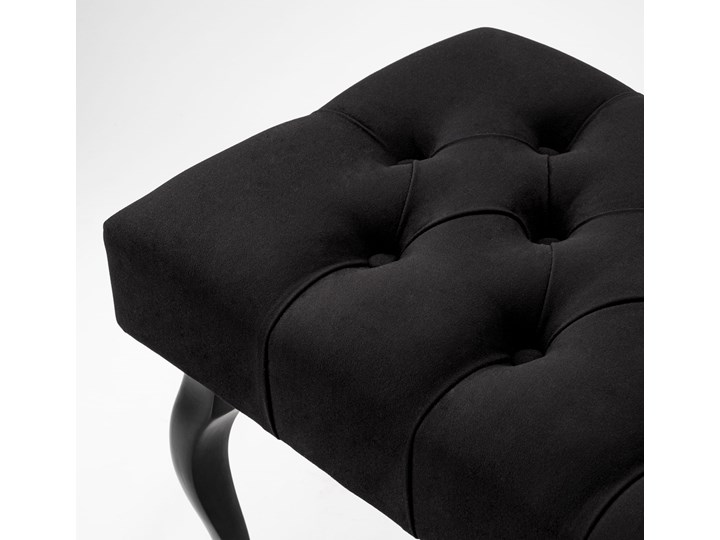 Ławka pikowana Chesterfield Black Materiał obicia Tkanina
