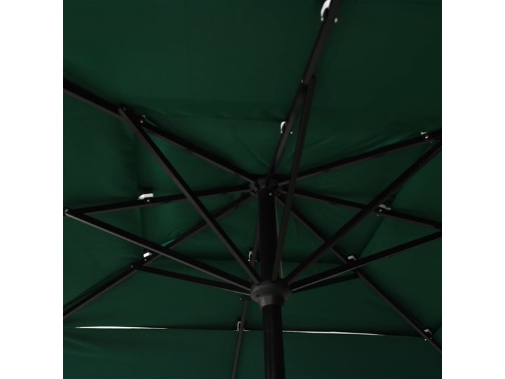 vidaXL 3-poziomowy parasol na aluminiowym słupku, zielony, 2,5x2,5 m Parasole Kategoria Parasole ogrodowe