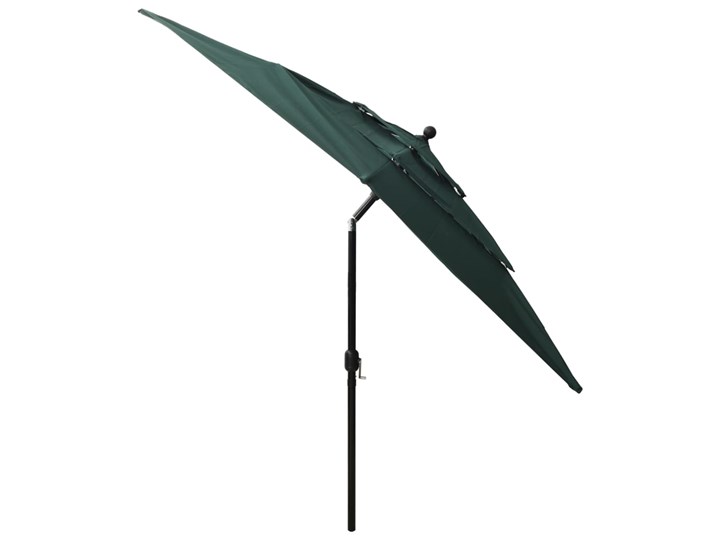 vidaXL 3-poziomowy parasol na aluminiowym słupku, zielony, 2,5x2,5 m Parasole Kategoria Parasole ogrodowe