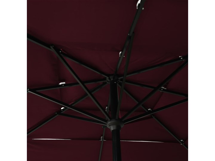 vidaXL 3-poziomowy parasol na aluminiowym słupku, bordowy, 2,5x2,5 m Parasole Kategoria Parasole ogrodowe