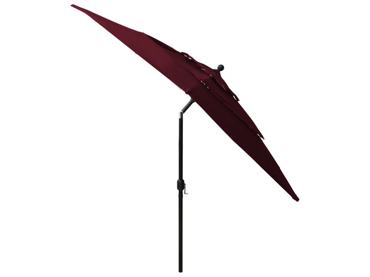 vidaXL 3-poziomowy parasol na aluminiowym słupku, bordowy, 2,5x2,5 m Parasole Kategoria Parasole ogrodowe