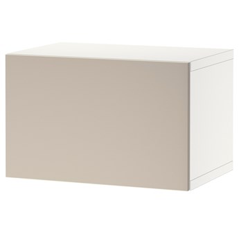 IKEA BESTÅ Kombinacja szafek ściennych, Biały/Lappviken jasny szaro-beżowy, 60x42x38 cm