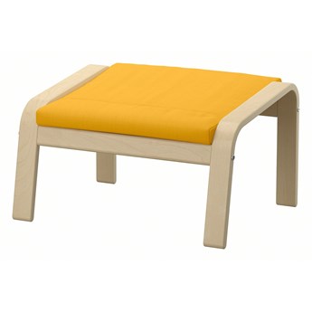 IKEA POÄNG Podnóżek, okl brzoz/Skiftebo żółty, Szerokość: 68 cm