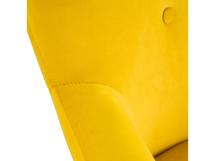 Fotel MOSS welurowy żółty 70x95 cm - Homla