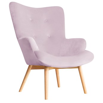 Fotel MOSS welurowy różowy 70x95 cm - Homla