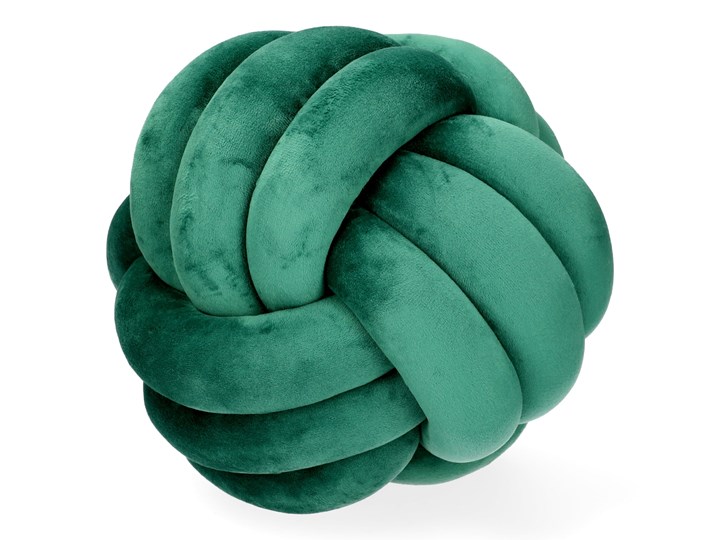 SOLMI NEW Poduszka supeł zielona 27 cm Kolor Zielony Poliester Poduszka dekoracyjna Pomieszczenie Salon