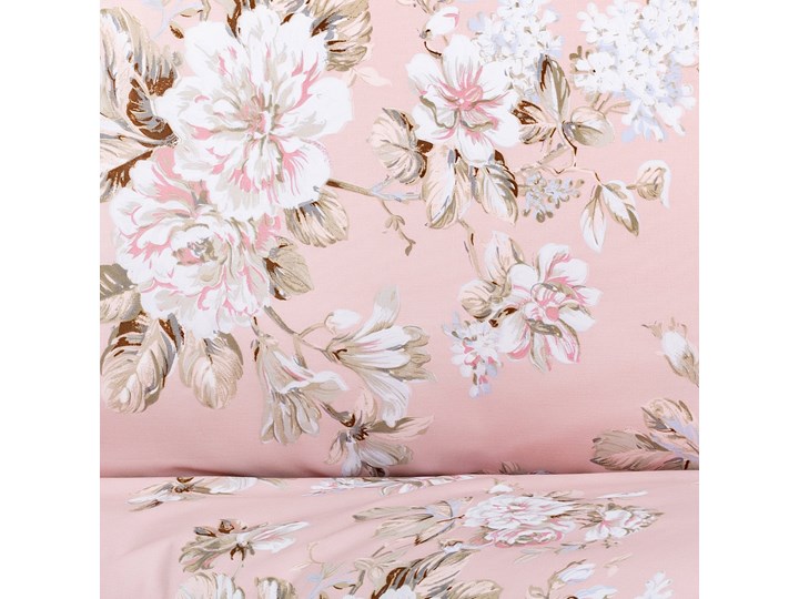 SOPHIA Komplet pościeli bawełnianej w kwiaty różowej 160x200 cm Bawełna Pomieszczenie Pościel do sypialni Kolor Różowy